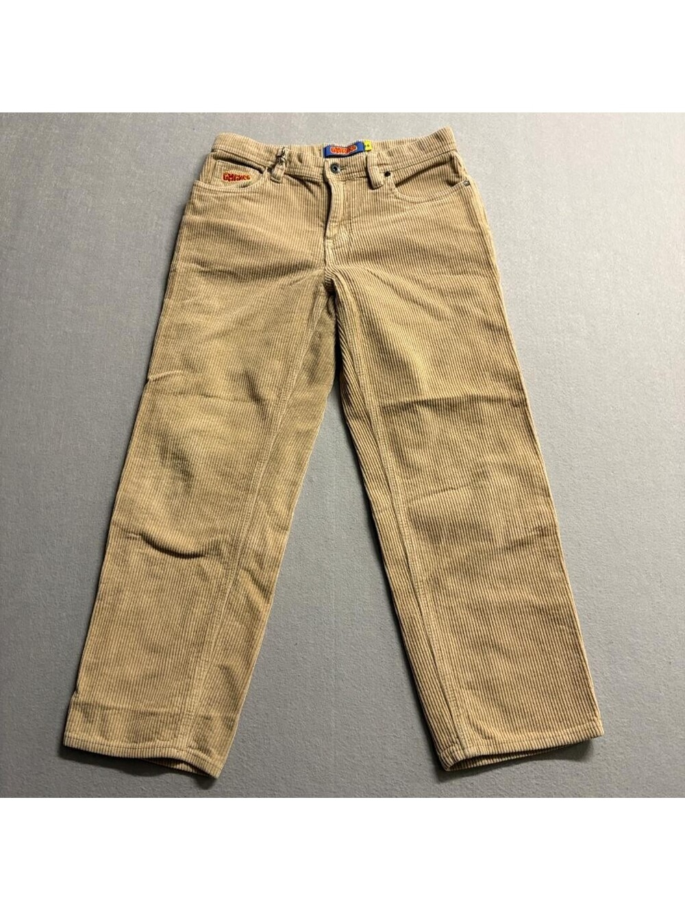 Empyre Relaxed Fit Corduroy Pants Mens 26x24 Beige Tan Skate Y2K Baggy
